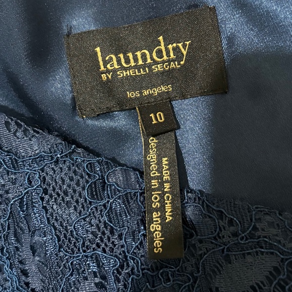 Laundry by Shelli Segal One Shoulder Lace Dress - Picture 3 of 3